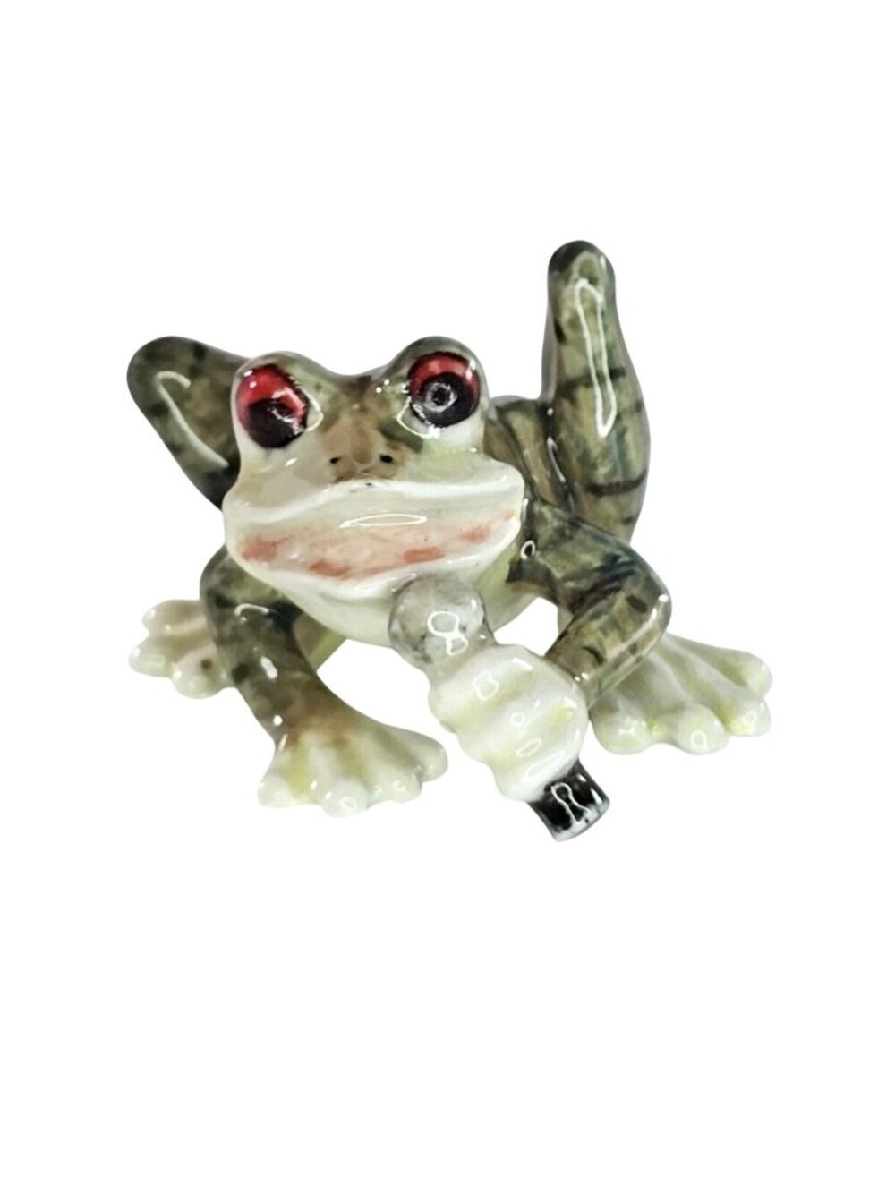 Klima Porcelain Frog Toad Singing Band Member Miniature Figurine Amphibian